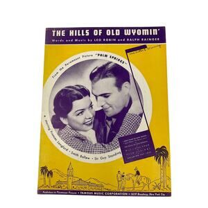 The Hills Of Old Wyomin Sheet Music Palm Springs Leo‎ Robin Ralph Rainger